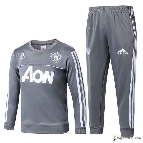 Chandal Niños Manchester United 2017/18 Gris